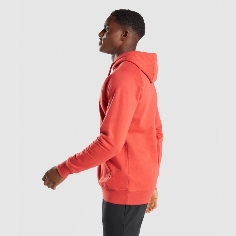 Φουτερ με Κουκουλα Gymshark Sharkhead Infill κοκκινα | 903XQVMPA