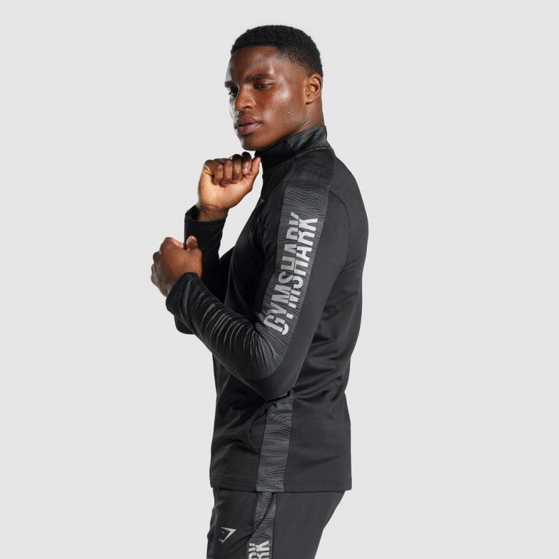 Φουτερ με Κουκουλα Gymshark Αθλητικά Full Zip μαυρα | 604ZINRUJ