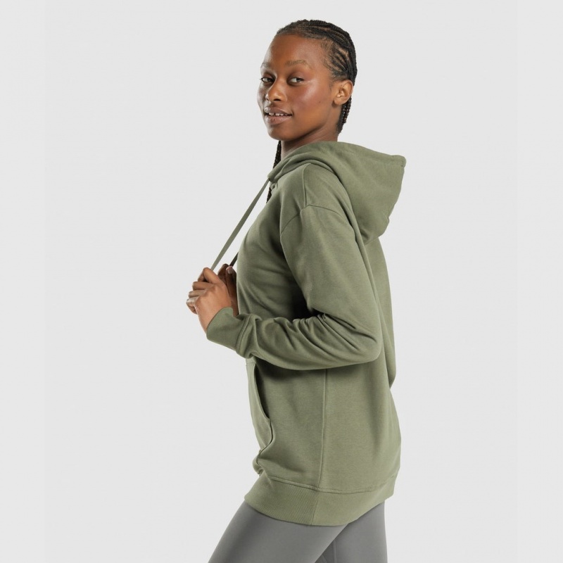 Φουτερ με Κουκουλα Gymshark Αθλητικά Oversized πρασινο | 146WNLEHA
