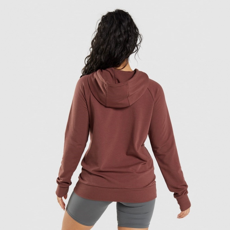 Φουτερ με Κουκουλα Gymshark Αθλητικά καφε | 230VJLMDT