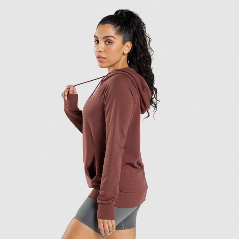 Φουτερ με Κουκουλα Gymshark Αθλητικά καφε | 230VJLMDT