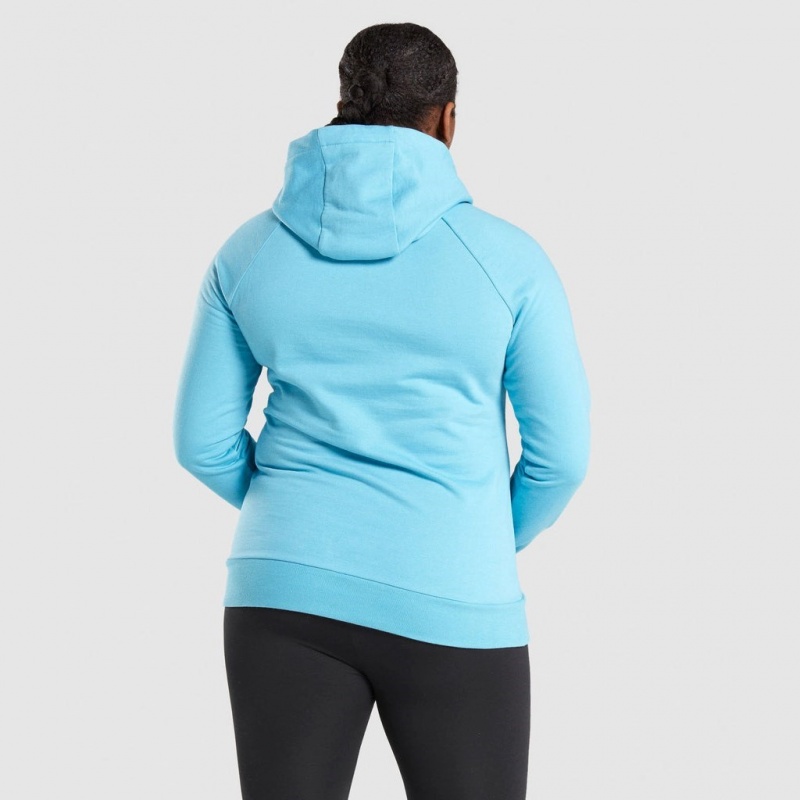 Φουτερ με Κουκουλα Gymshark Αθλητικά ανοιχτο μπλε | 709BJYXZS