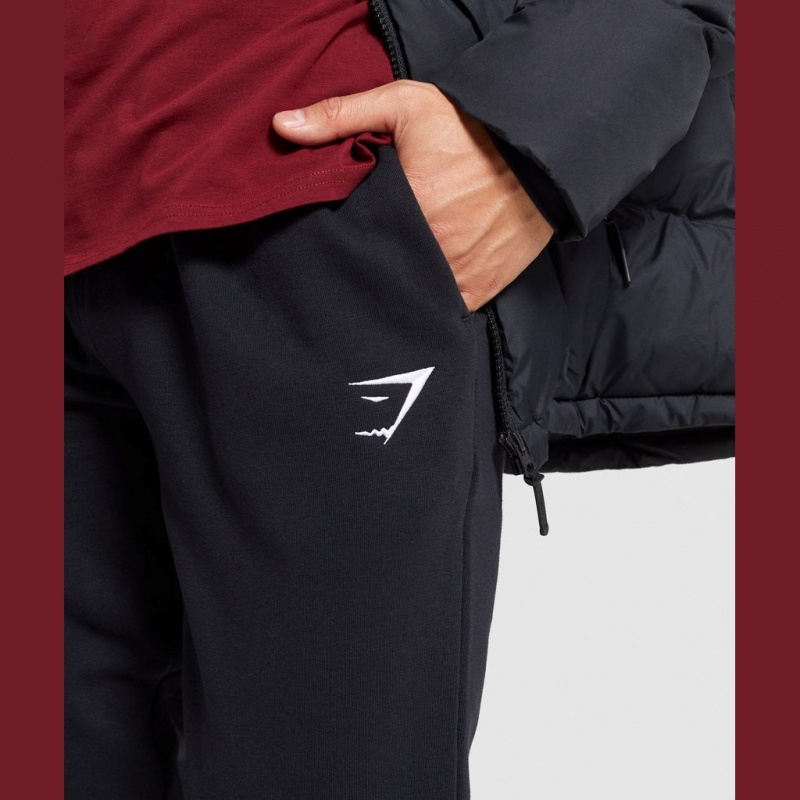 παντελονι jogger Gymshark Crest μαυρα | 812VOIYMP