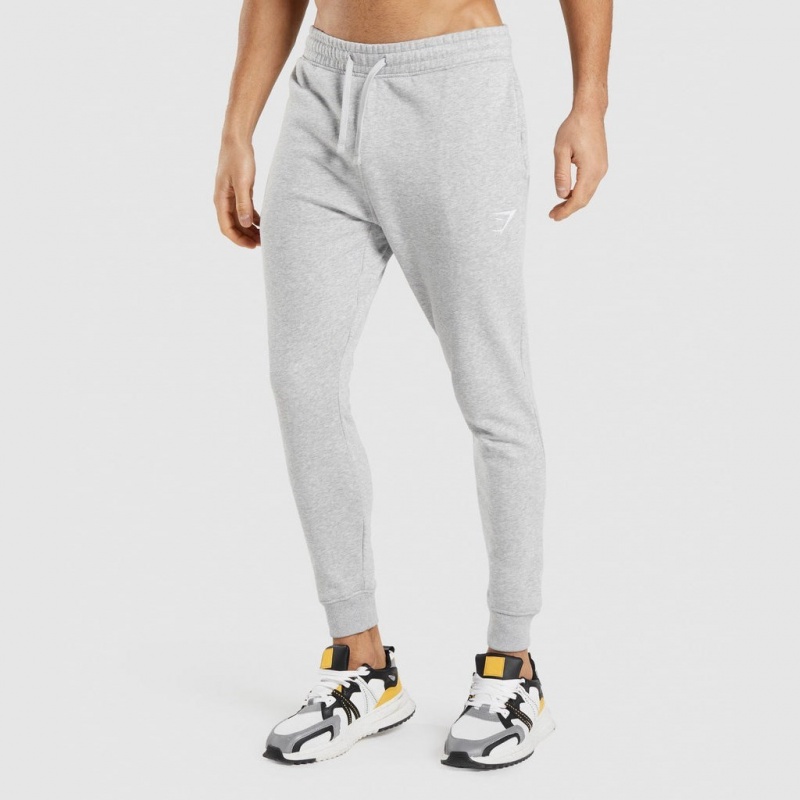 παντελονι jogger Gymshark Crest ανοιχτο γκρι | 731NZTIJD