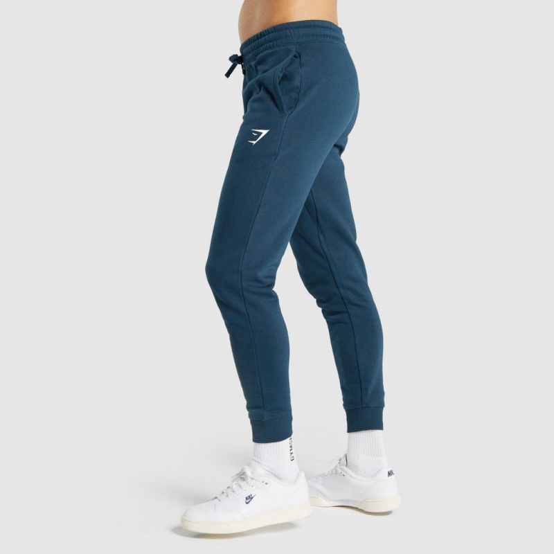 παντελονι jogger Gymshark Crest σκουρο μπλε | 753HSPIEM