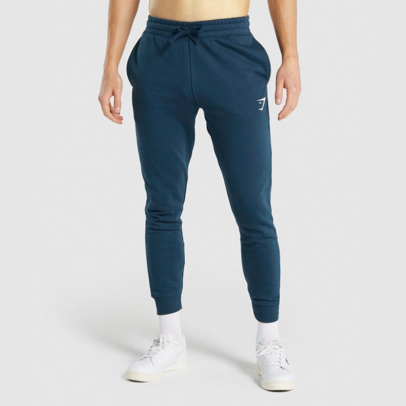 παντελονι jogger Gymshark Crest σκουρο μπλε | 753HSPIEM