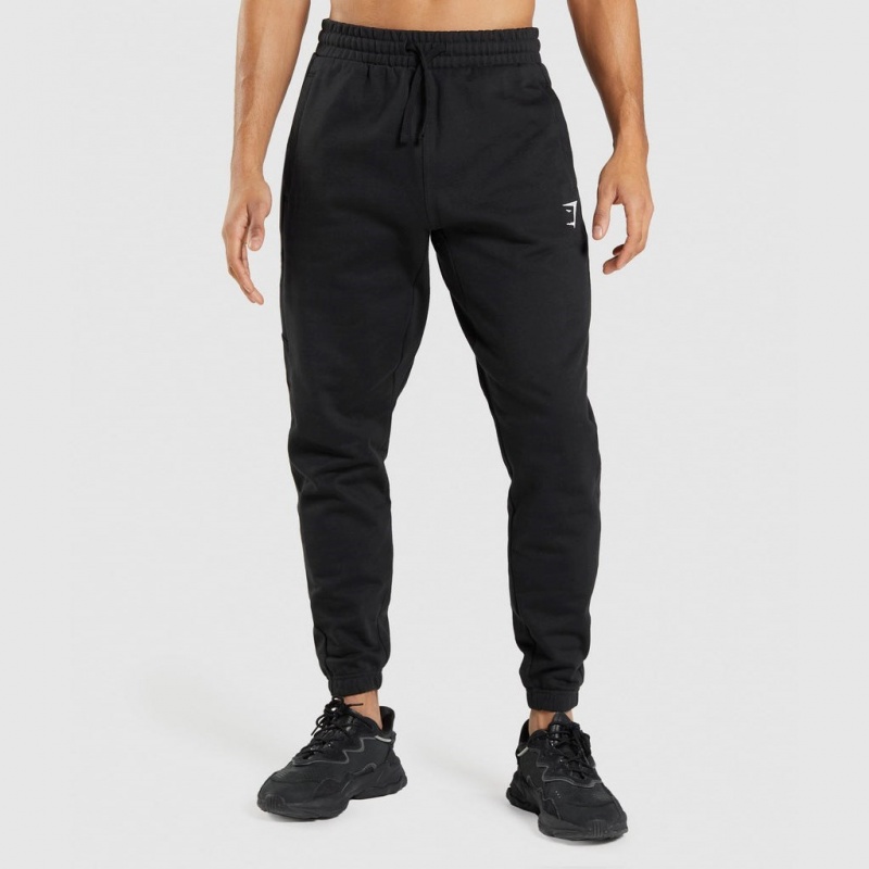 παντελονι jogger Gymshark Essential Oversized μαυρα | 928AGBTZW