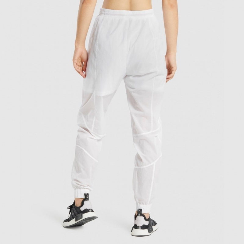 παντελονι jogger Gymshark Pulse Woven ασπρα | 581TXRLNQ