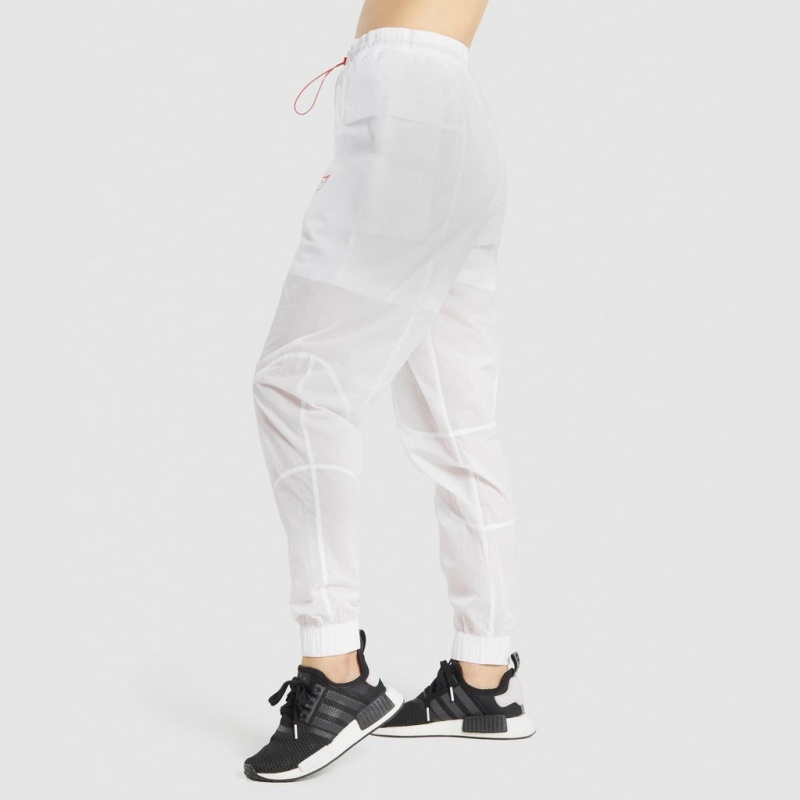παντελονι jogger Gymshark Pulse Woven ασπρα | 581TXRLNQ