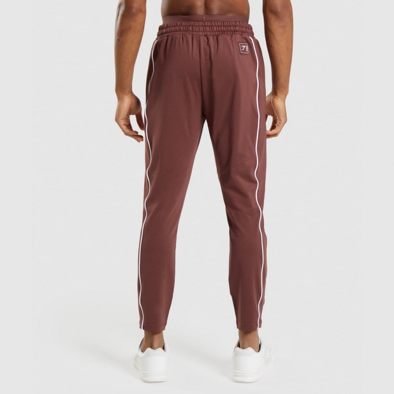 παντελονι jogger Gymshark Recess καφε ασπρα | 926FRPIGX