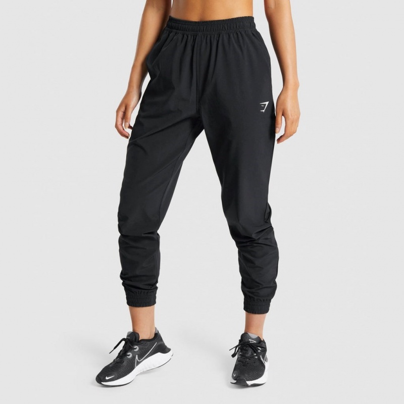 παντελονι jogger Gymshark Αθλητικά Woven μαυρα | 491NLYHIK