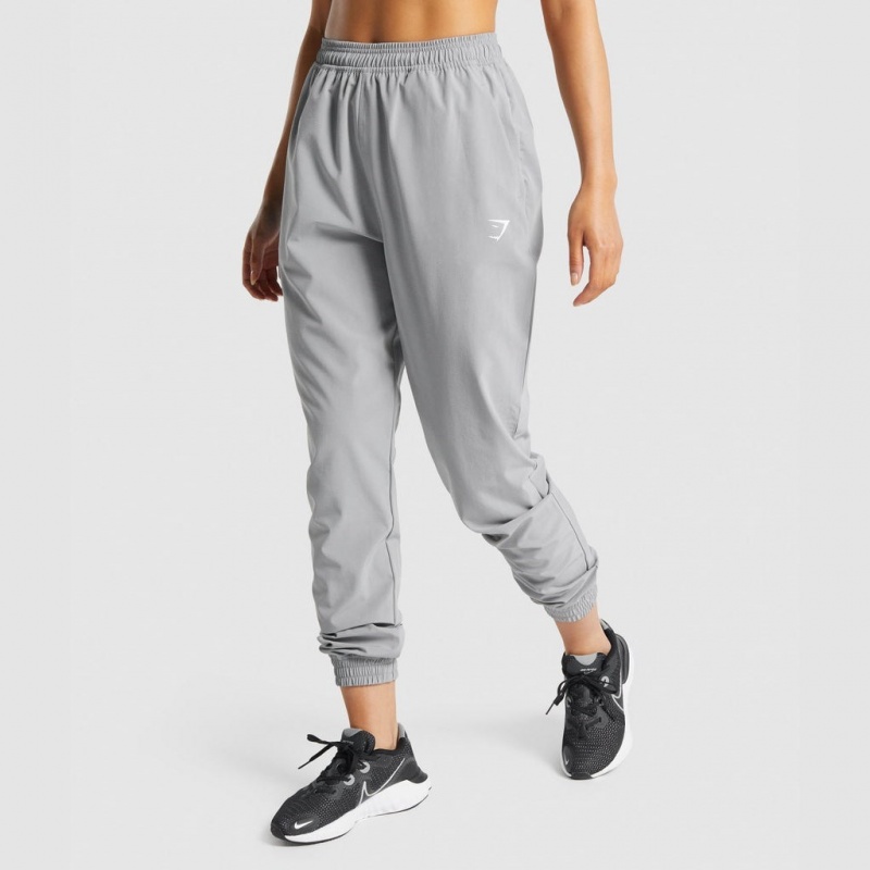 παντελονι jogger Gymshark Αθλητικά Woven γκρι | 847FQKZLG